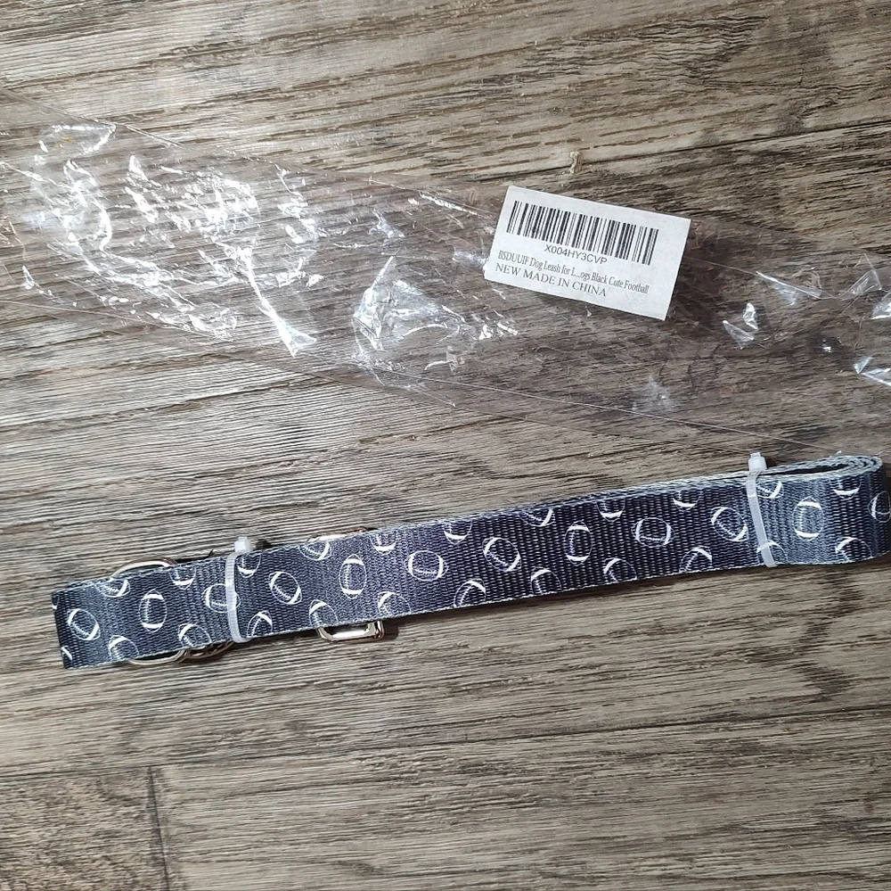 Football Black and White Patterned 9ft Dog Leash